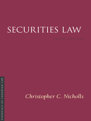 cover image of Securities Law 3/e